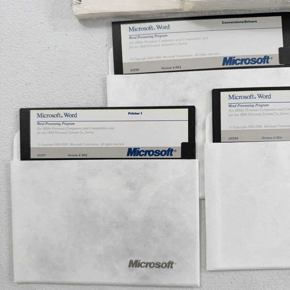 NEW‎ Microsoft Word Version 4.0 Software for IBM PC 5.25